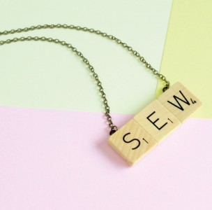 Scrabble Necklace Free Sewing Giveaways Sew Magazine