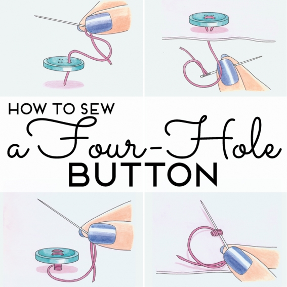 how to sew a button