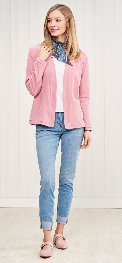Easy Cotton Jersey Cardigan - Free 