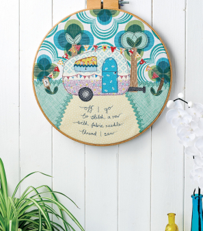 Campervan Embroidered Hoop