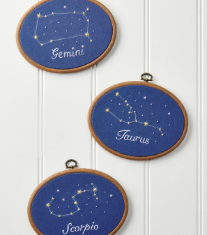 Astrology Embroidery Hoops Sewing Pattern