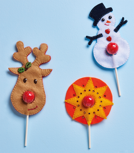 Christmas Felt Lollipop Candy Holders Sewing Pattern