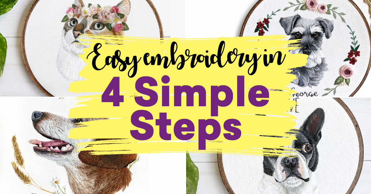 Easy embroidery in 4 simple steps