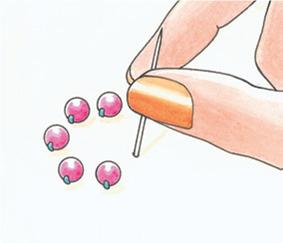 How to sew individual beads