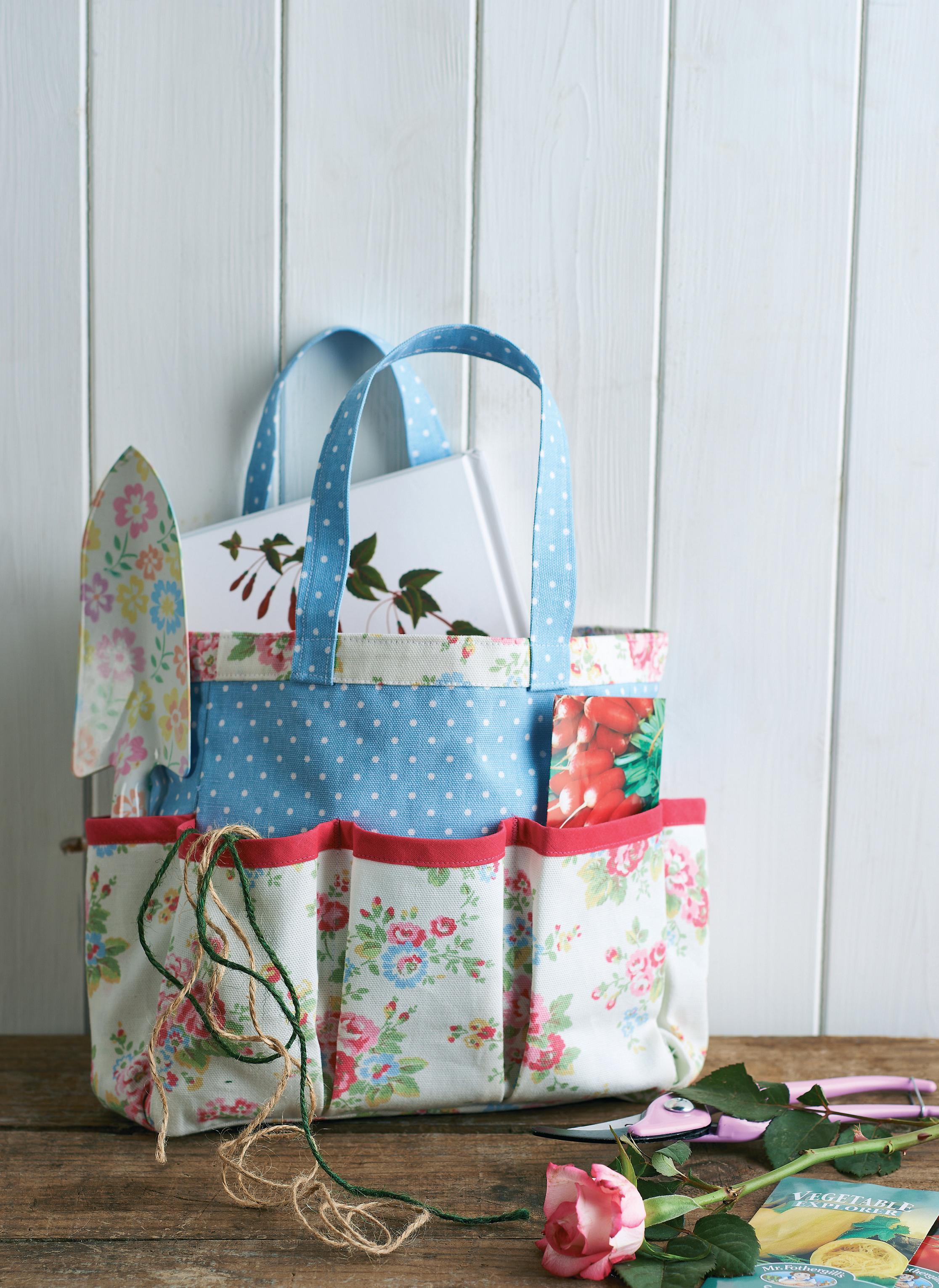 Cath Kidston Fabric Gardening Tool Caddy and Knee Rest Free sewing