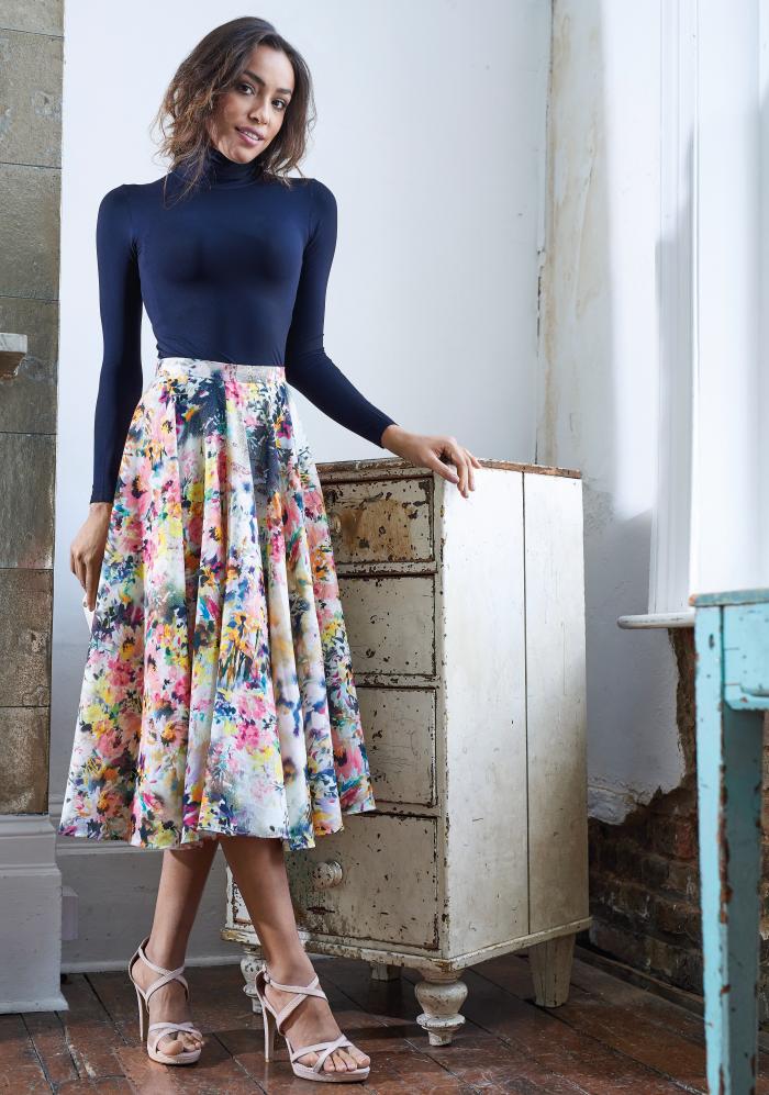 No Pattern Midi Skirt Free Sewing Patterns Sew Magazine 